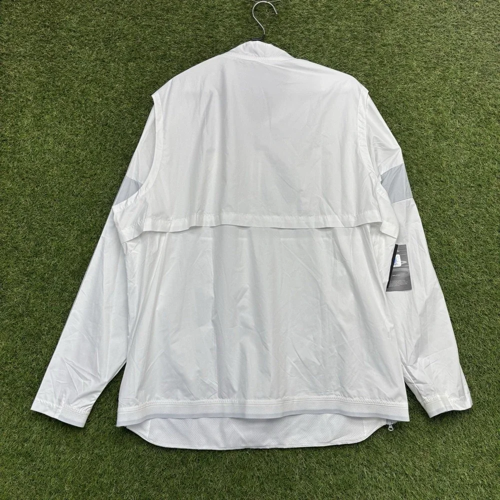 Nike Cleveland Browns Sideline Windshirt Mens XL White 1/4 Zip Long Sleeve NWT